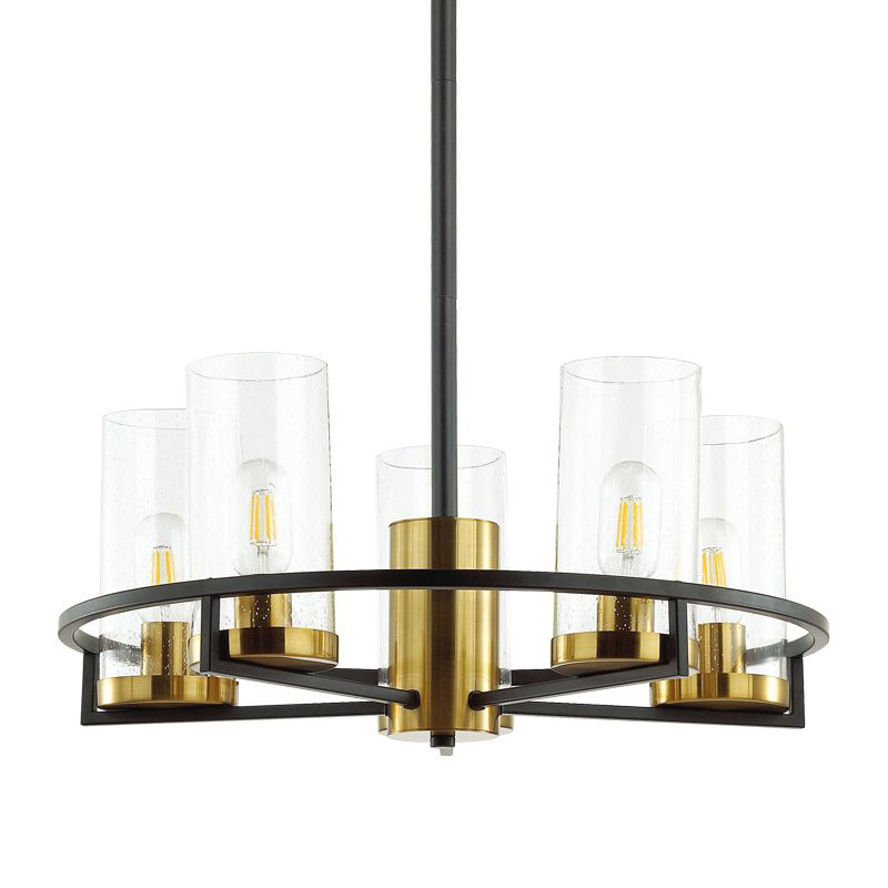 Люстра Goran chandelier 55 Черный Глянцевое золото Прозрачный Люстра Goran chandelier 55 Черный Глянцевое золото Прозрачный в Брянске | Loft Concept