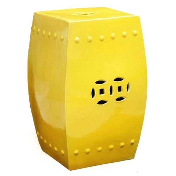 Желтый китайский табурет Octagon Prosperity Garden Stool Желтый Желтый китайский табурет Octagon Prosperity Garden Stool Желтый в Брянске | Loft Concept