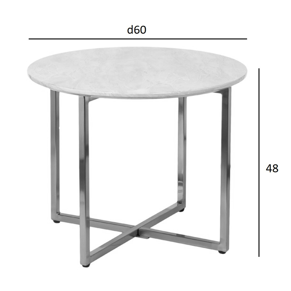 Столик журнальный круглый с черной столешницей Marsali Coffee Table в Брянске