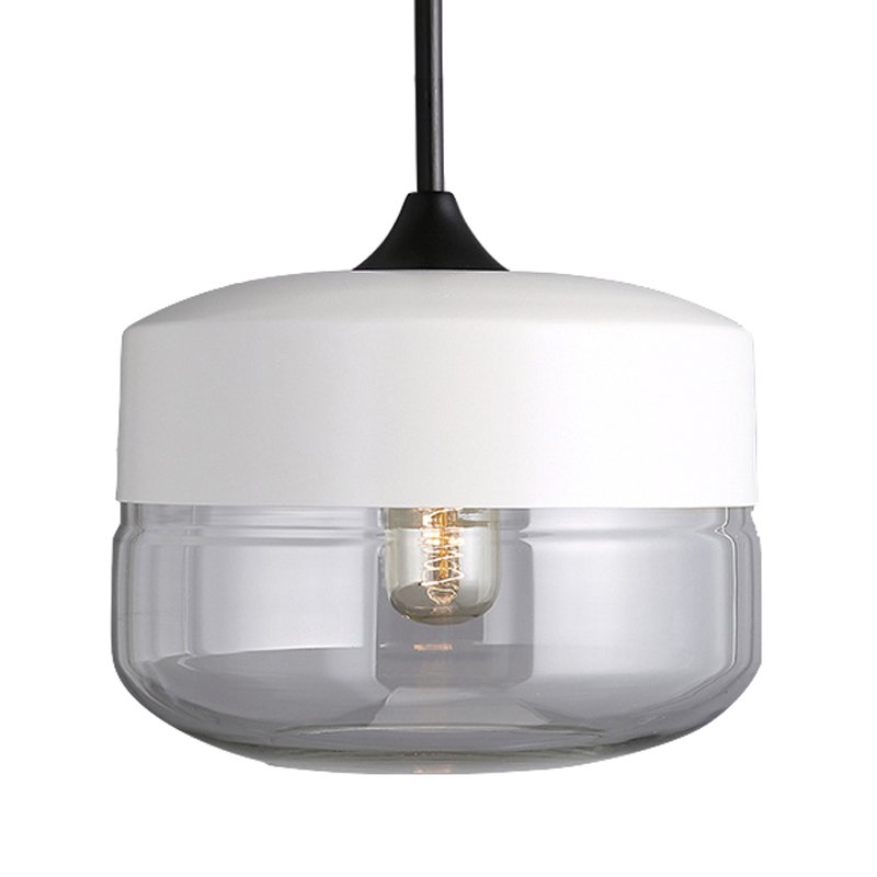 Подвесной светильник Hanglamp zwart glas White II Белый Прозрачное Стекло Подвесной светильник Hanglamp zwart glas White II Белый Прозрачное Стекло в Брянске | Loft Concept