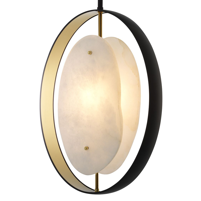 Подвесной светильник Eichholtz Chandelier Trissoni Черный Золотой Белый Подвесной светильник Eichholtz Chandelier Trissoni Черный Золотой Белый в Брянске | Loft Concept