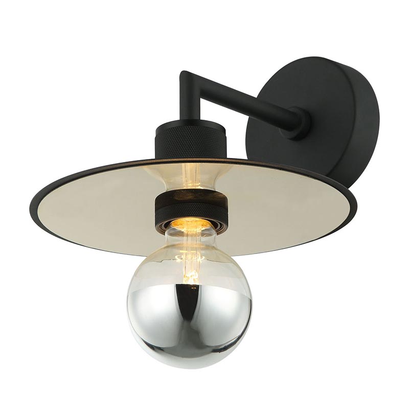 Бра Bruno Hat Black Wall Lamp Черный Золотой Бра Bruno Hat Black Wall Lamp Черный Золотой в Брянске | Loft Concept