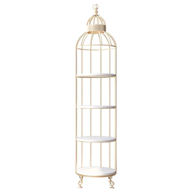 Стеллаж Cage Rack Circle gold Золотой Белый Стеллаж Cage Rack Circle gold Золотой Белый в Брянске | Loft Concept