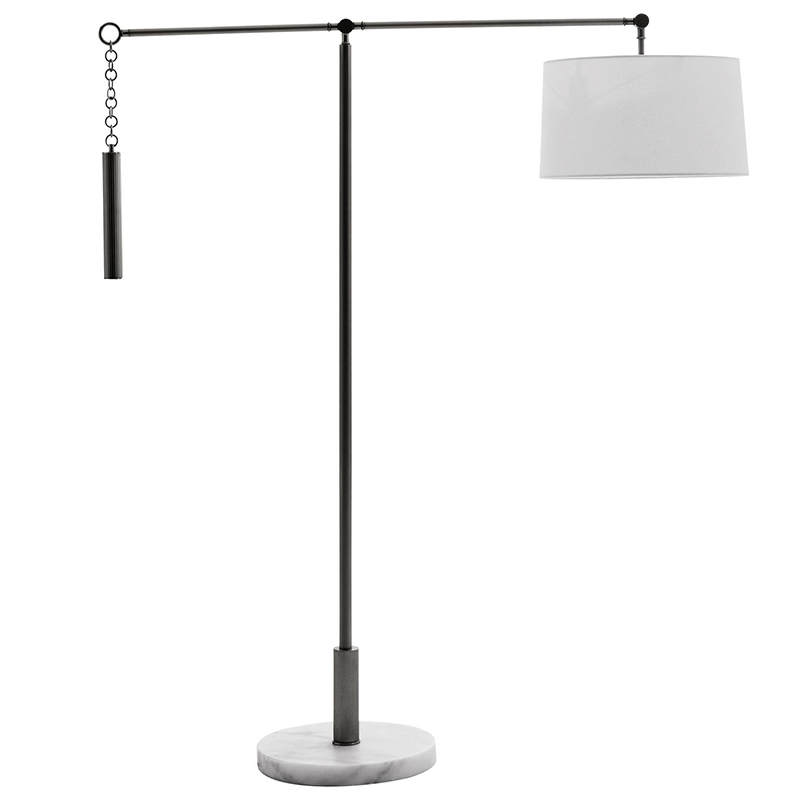 Торшер Arteriors NEWARK FLOOR LAMP Black Черный Белый Торшер Arteriors NEWARK FLOOR LAMP Black Черный Белый в Брянске | Loft Concept