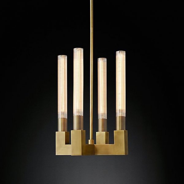 Люстра RH CANELLE Pendant lamp 4 Modern Brass Латунь Люстра RH CANELLE Pendant lamp 4 Modern Brass Латунь в Брянске | Loft Concept