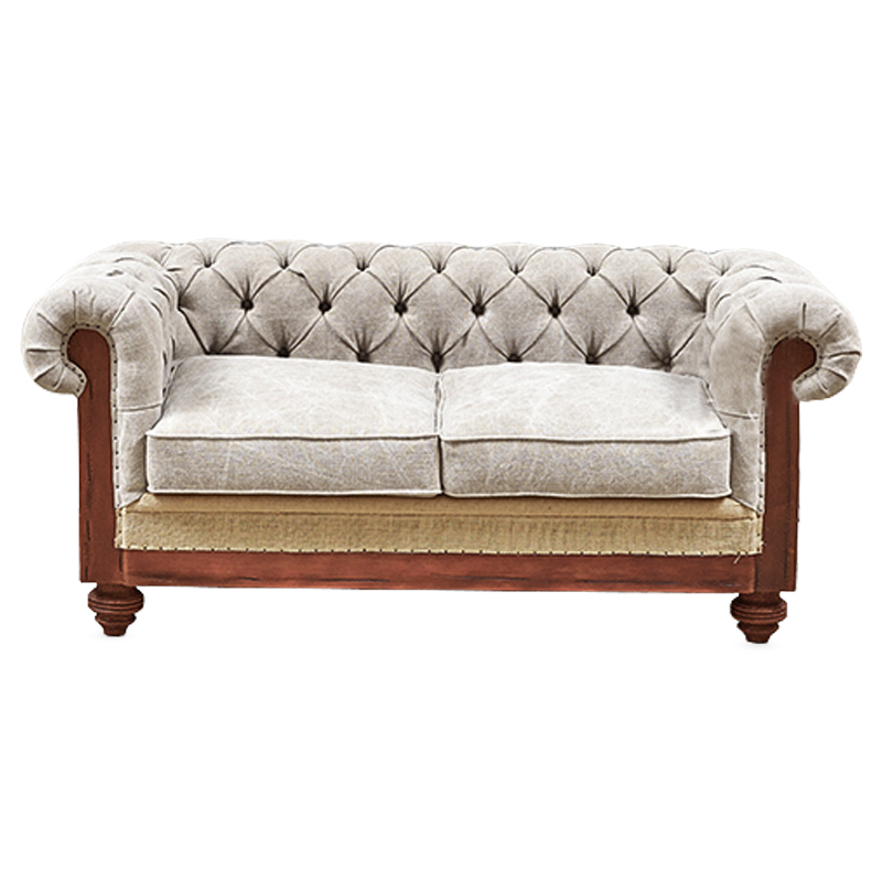 Диван Deconstructed Chesterfield Sofa double Ivory Коричневый Бежево-серый в Брянске | Loft Concept 