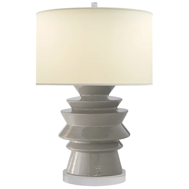 Настольная Лампа Серая Chapman Disk Table Lamp Серый Бежевый Настольная Лампа Серая Chapman Disk Table Lamp Серый Бежевый в Брянске | Loft Concept