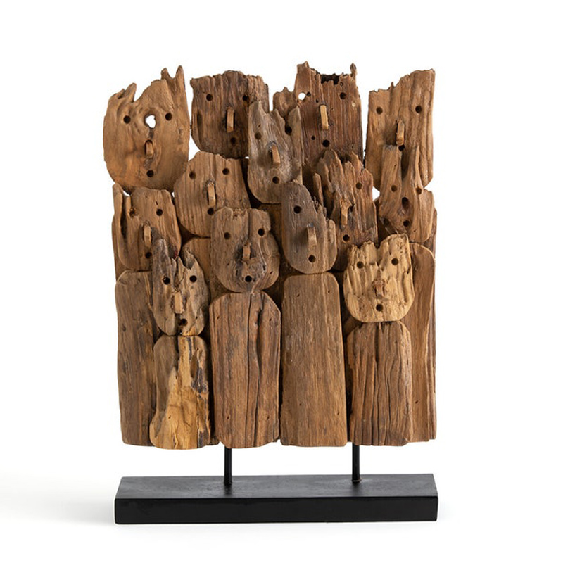 Статуэтка Wooden Sculpture Коричневый Черный Статуэтка Wooden Sculpture Коричневый Черный в Брянске | Loft Concept