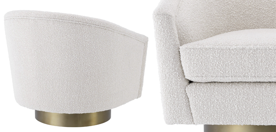 Кресло Eichholtz Swivel Chair Catene Boucle cream Кресло Eichholtz Swivel Chair Catene Boucle cream - Loft-Concept в Брянске