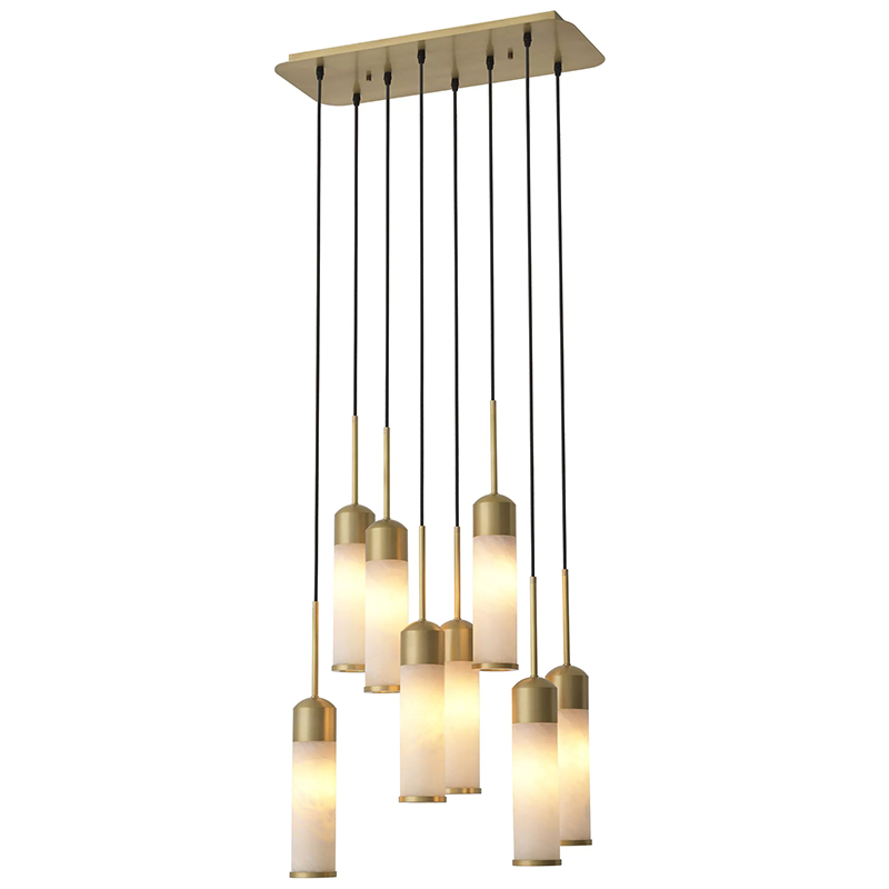 Люстра Eichholtz Chandelier Eos Латунь Бежевый Белый Люстра Eichholtz Chandelier Eos Латунь Бежевый Белый в Брянске | Loft Concept