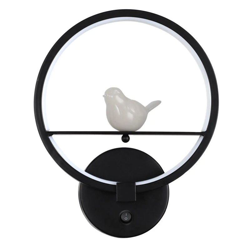 Бра Bird Ring Sconce black Черный Бра Bird Ring Sconce black Черный в Брянске | Loft Concept