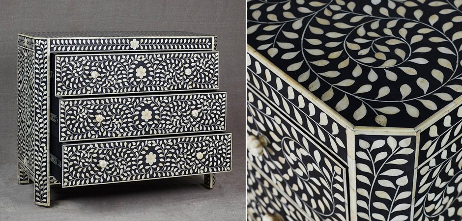 Комод с инкрустацией костью Inlaid Bone Flowers Комод с инкрустацией костью Inlaid Bone Flowers - Loft-Concept в Брянске