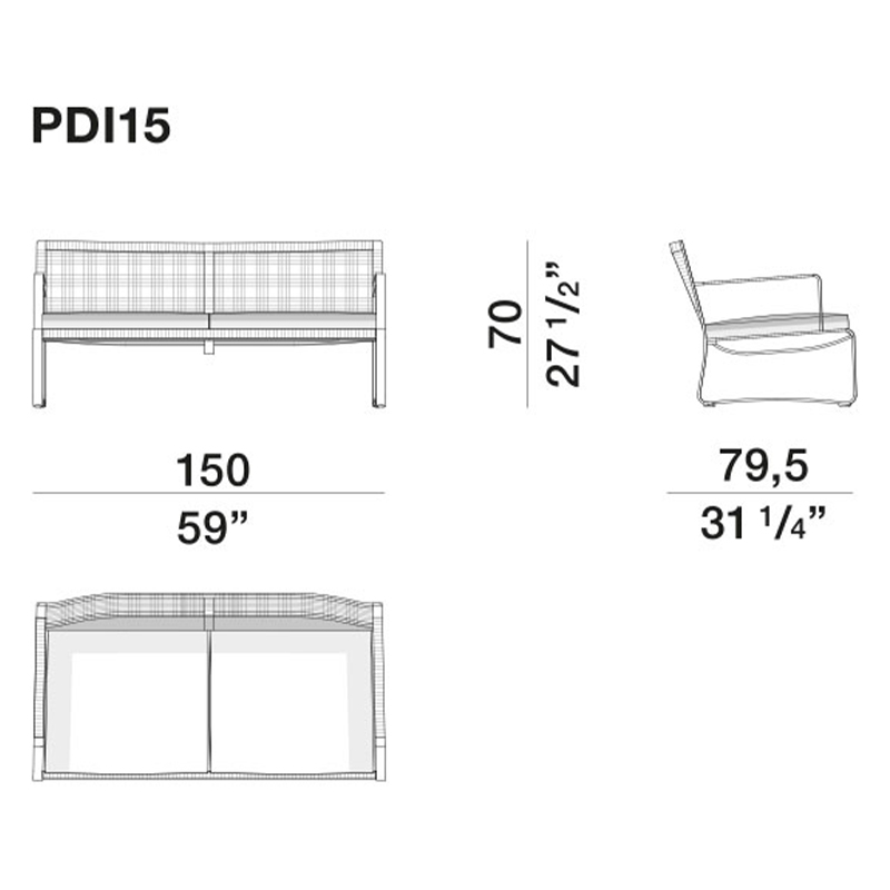 Двухместный уличный диван PHOENIX Sofa Двухместный уличный диван PHOENIX Sofa в Брянске