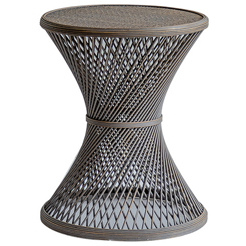 Приставной стол Zaire Wicker Side Table Dark Коричневый Приставной стол Zaire Wicker Side Table Dark Коричневый в Брянске | Loft Concept