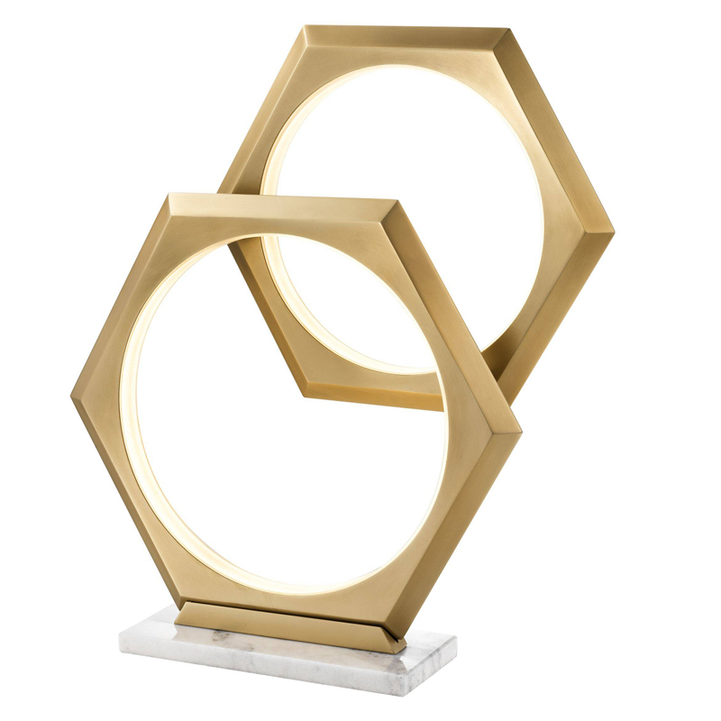 Настольная лампа Eichholtz Table Lamp Hexum Латунь Античная полированная Белый Мрамор Bianco Настольная лампа Eichholtz Table Lamp Hexum Латунь Античная полированная Белый Мрамор Bianco в Брянске | Loft Concept
