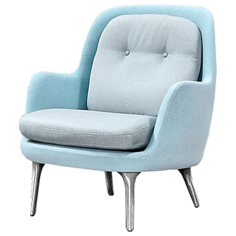 Кресло Bento Chair II Голубой пастельный Серебряный Кресло Bento Chair II Голубой пастельный Серебряный в Брянске | Loft Concept