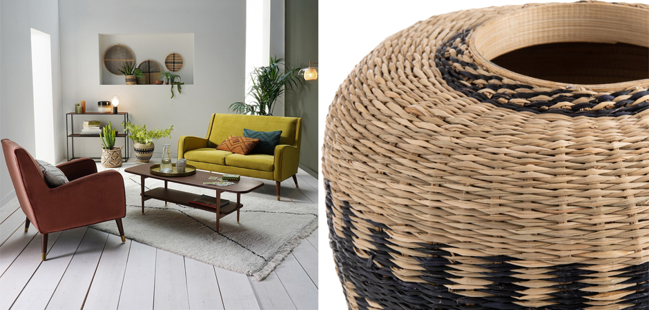 Ваза Wicker Vase with Bamboo and Herbarium Ваза Wicker Vase with Bamboo and Herbarium - Loft-Concept в Брянске