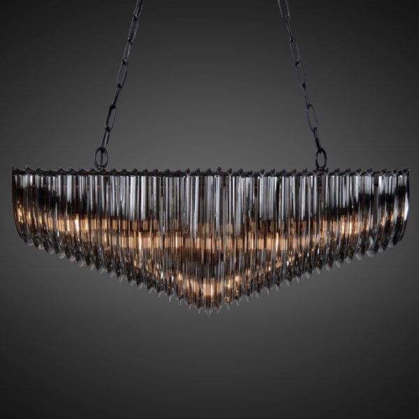 Люстра Retro Frozen Glass Chandelier 100 Черный Люстра Retro Frozen Glass Chandelier 100 Черный в Брянске | Loft Concept