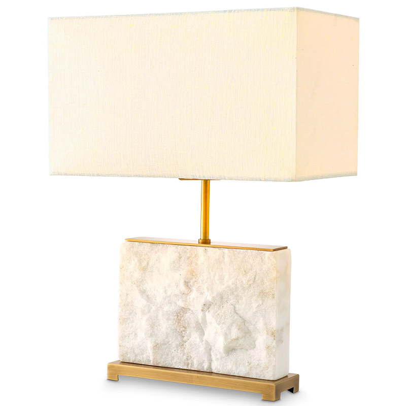 Настольная лампа Eichholtz Table Lamp Newton S Marble Белый Мрамор Bianco Латунь Кремовый Настольная лампа Eichholtz Table Lamp Newton S Marble Белый Мрамор Bianco Латунь Кремовый в Брянске | Loft Concept