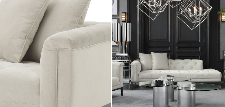 Кушетка Eichholtz Lounge Sofa Cesare Left Pebble grey Кушетка Eichholtz Lounge Sofa Cesare Left Pebble grey - Loft-Concept в Брянске