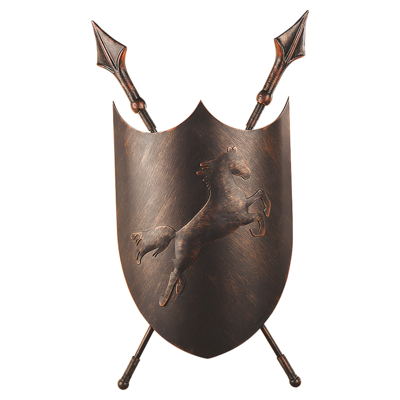 Бра Shield Horse Sconce Коричневый винтаж Бра Shield Horse Sconce Коричневый винтаж в Брянске | Loft Concept