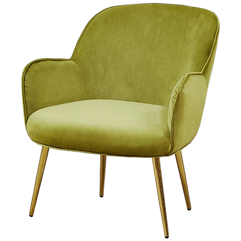 Кресло Waldeck Chair Light green Салатовый Глянцевое золото Кресло Waldeck Chair Light green Салатовый Глянцевое золото в Брянске | Loft Concept