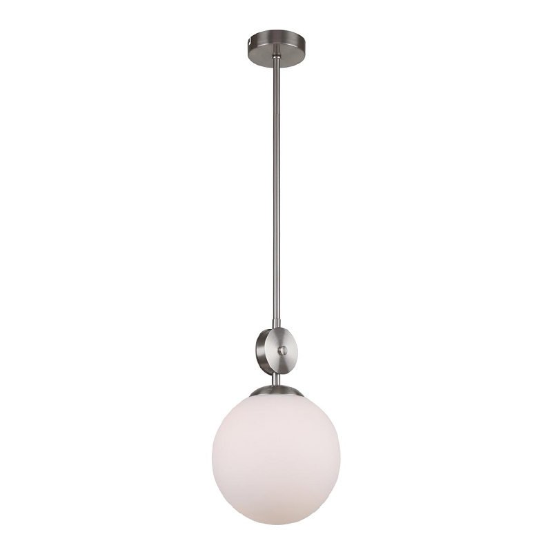 Подвесной светильник Kyran Nickel Hanging Lamp Никель Белый Подвесной светильник Kyran Nickel Hanging Lamp Никель Белый в Брянске | Loft Concept