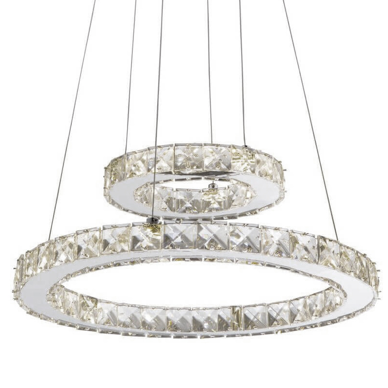 Люстра Crosshair Crystal Ring 2 Хром Прозрачный Люстра Crosshair Crystal Ring 2 Хром Прозрачный в Брянске | Loft Concept