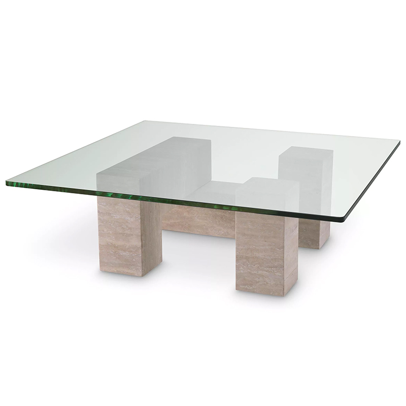 Кофейный стол Eichholtz Coffee Table Ikal Прозрачное Стекло Песочный Кофейный стол Eichholtz Coffee Table Ikal Прозрачное Стекло Песочный в Брянске | Loft Concept