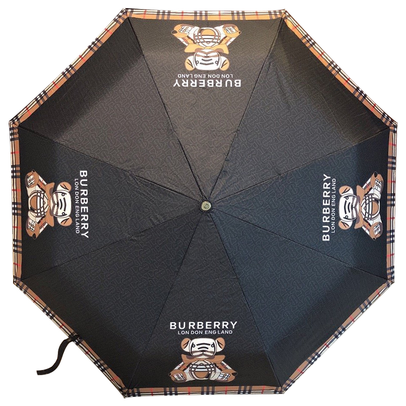 Зонт раскладной BURBERRY дизайн 002 Черный цвет Черный Коричневый Зонт раскладной BURBERRY дизайн 002 Черный цвет Черный Коричневый в Брянске | Loft Concept