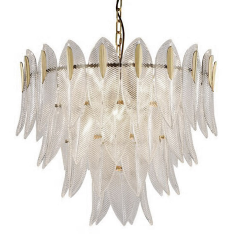 Люстра Textured Glass Petals Chandelier Бронза Белое матовое стекло Люстра Textured Glass Petals Chandelier Бронза Белое матовое стекло в Брянске | Loft Concept