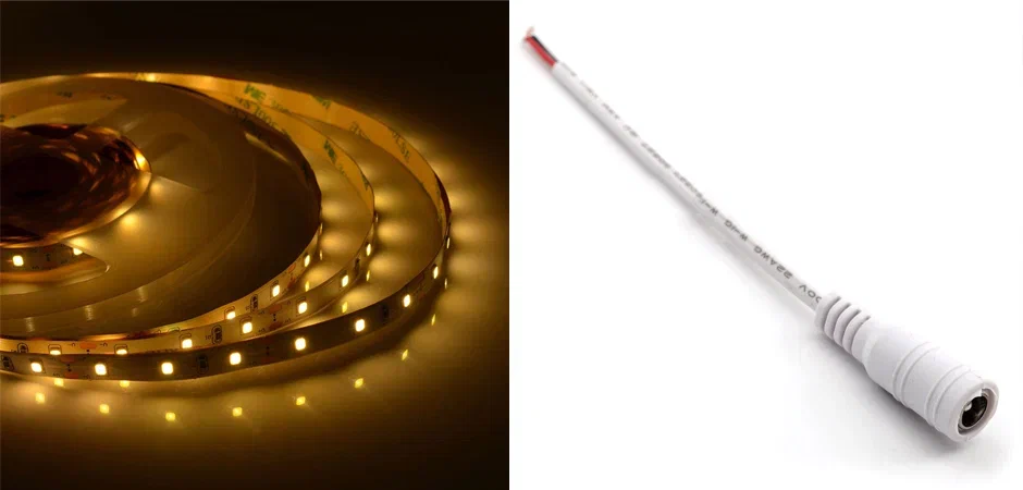 Комплект светодиодная лента 4,8W/m 60LED/m 3528SMD теплый белый с адаптером - Loft-Concept в Брянске