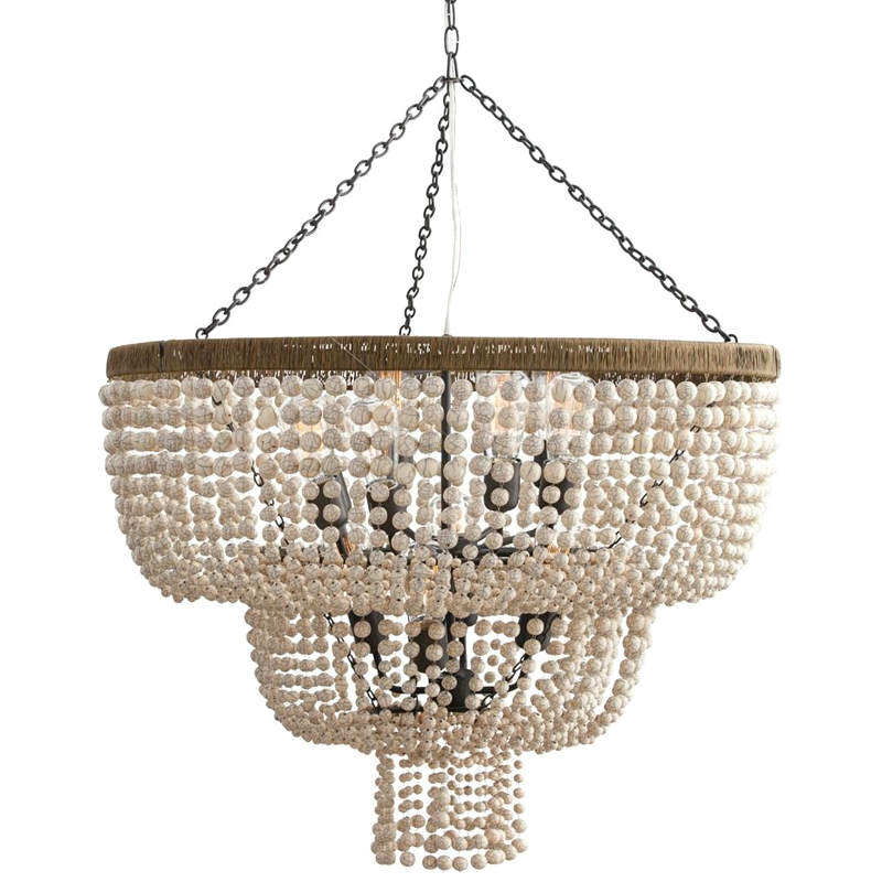 Люстра Arteriors CHAPPELLET CHANDELIER Белый Серый Золотой в Брянске | Loft Concept 
