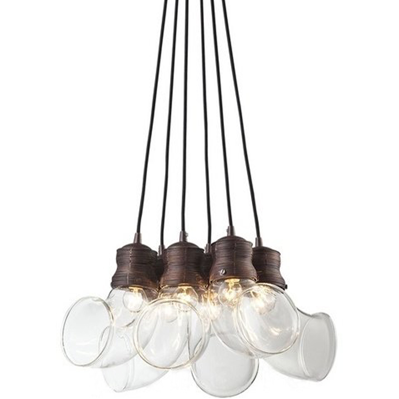 Светильник Glass Horn Pendant 6 Коричневый Светильник Glass Horn Pendant 6 Коричневый в Брянске | Loft Concept