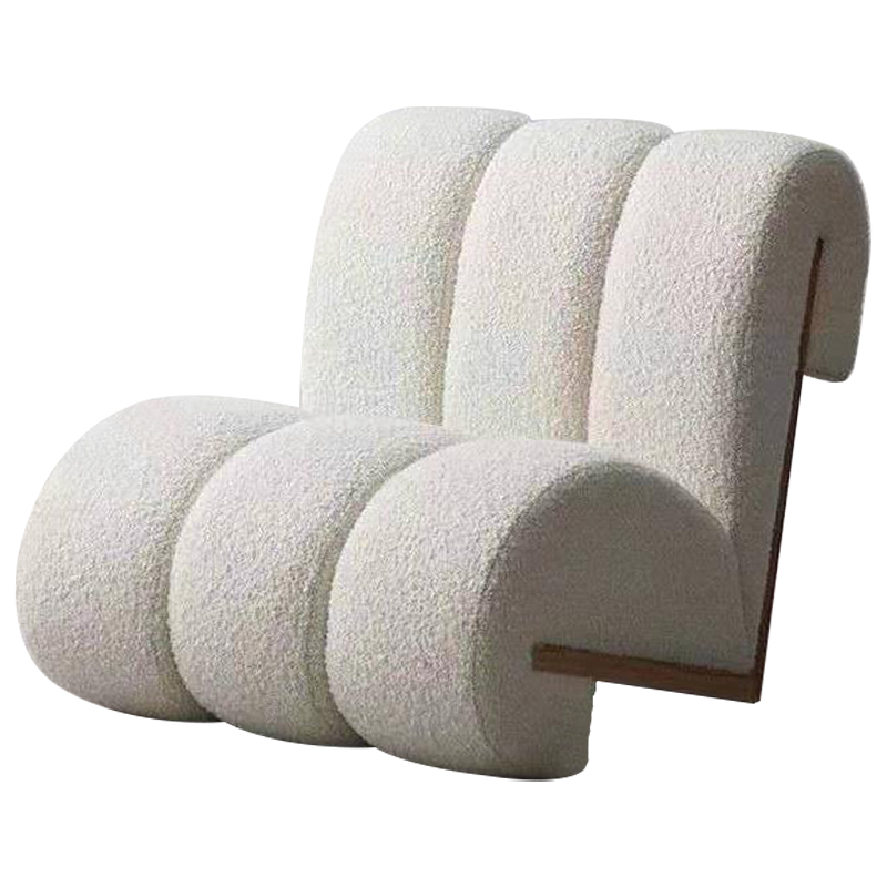 Кресло Frazier Boucle Armchair ivory ( слоновая кость ) Древесина Кресло Frazier Boucle Armchair ivory ( слоновая кость ) Древесина в Брянске | Loft Concept