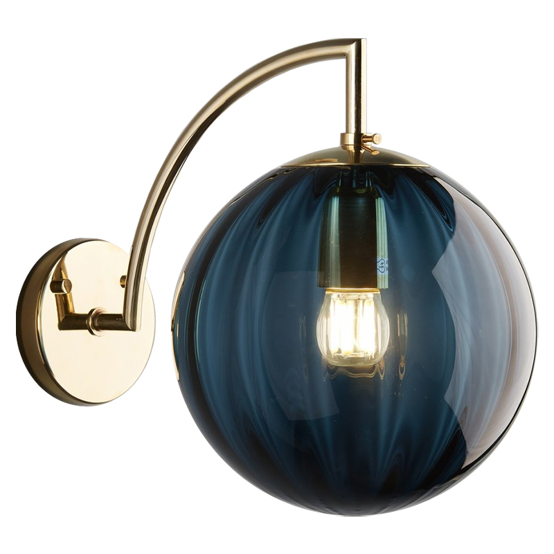Бра Hector Sconce Blue Глянцевое золото Синий Бра Hector Sconce Blue Глянцевое золото Синий в Брянске | Loft Concept