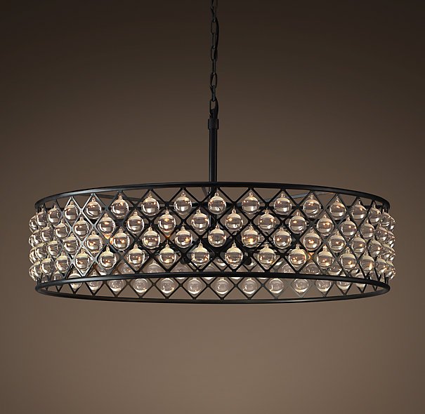 Люстра RH Spencer Hoop Chandelier 80 Черный Люстра RH Spencer Hoop Chandelier 80 Черный в Брянске | Loft Concept