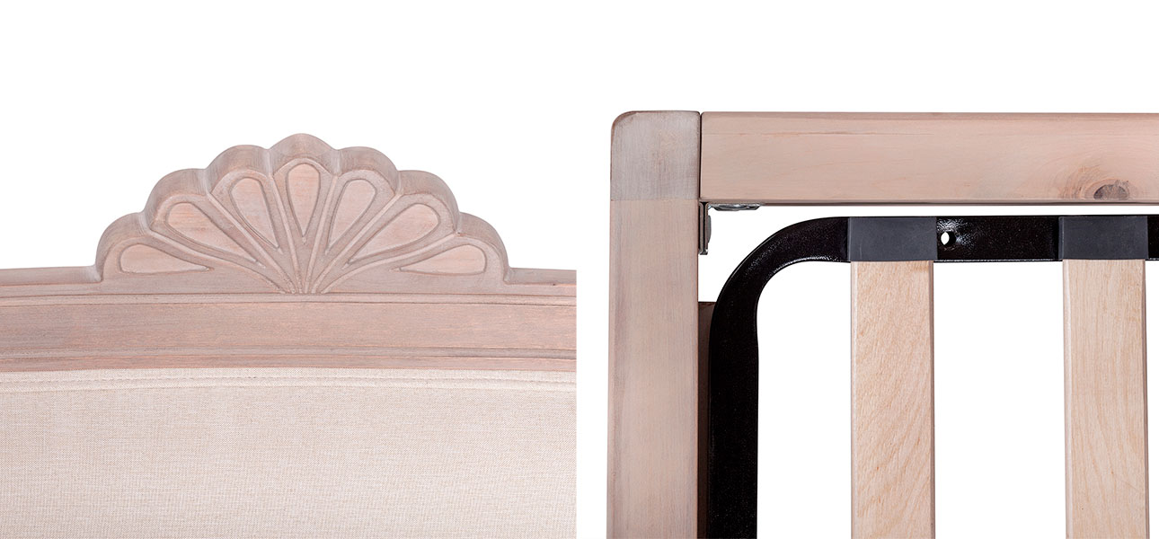 Кровать двуспальная с изголовьем Sarbona Wood - фото №2