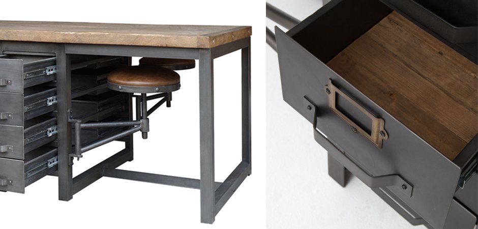 Большой рабочий стол Rupert Work Table Rustic Большой рабочий стол Rupert Work Table Rustic - Loft-Concept в Брянске