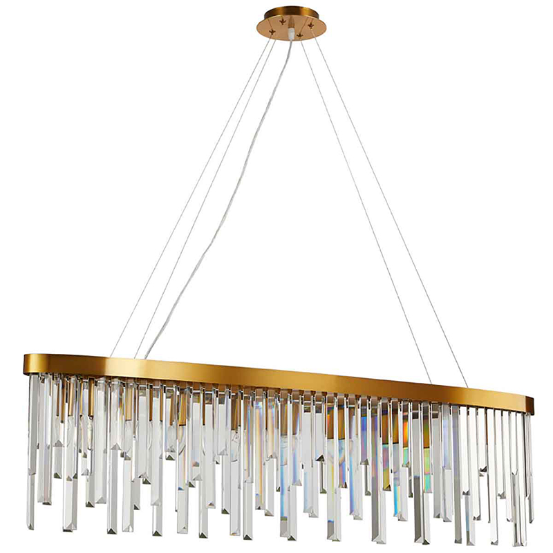 Люстра Bennett Oval Chandelier gold Прозрачный Золотой Люстра Bennett Oval Chandelier gold Прозрачный Золотой в Брянске | Loft Concept