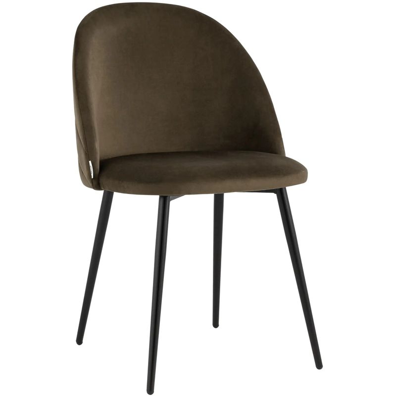 Стул Коричневый Велюр Miruna Leaf Chair Коричневый Черный Стул Коричневый Велюр Miruna Leaf Chair Коричневый Черный в Брянске | Loft Concept