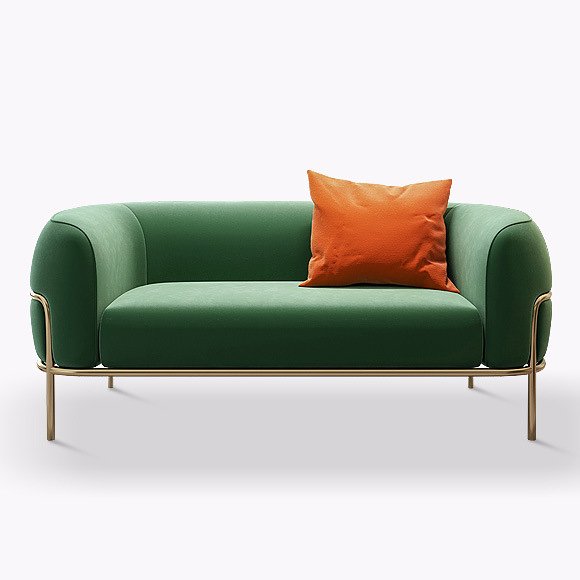 Диван SOPHIE SOFA Зеленый Латунь Диван SOPHIE SOFA Зеленый Латунь в Брянске | Loft Concept