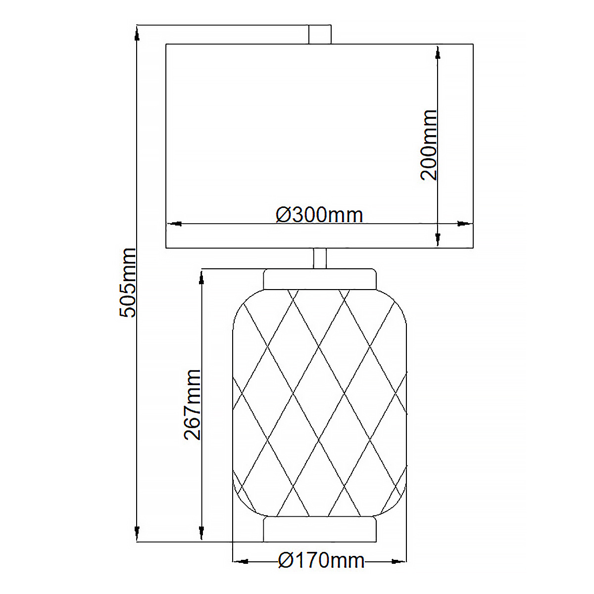 Настольная лампа с цилиндрическим абажуром и прозрачным стеклянным основанием Quintiesse в Брянске