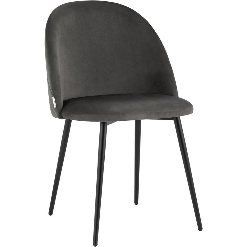 Стул Серый Велюр Miruna Leaf Chair Серый Черный Стул Серый Велюр Miruna Leaf Chair Серый Черный в Брянске | Loft Concept