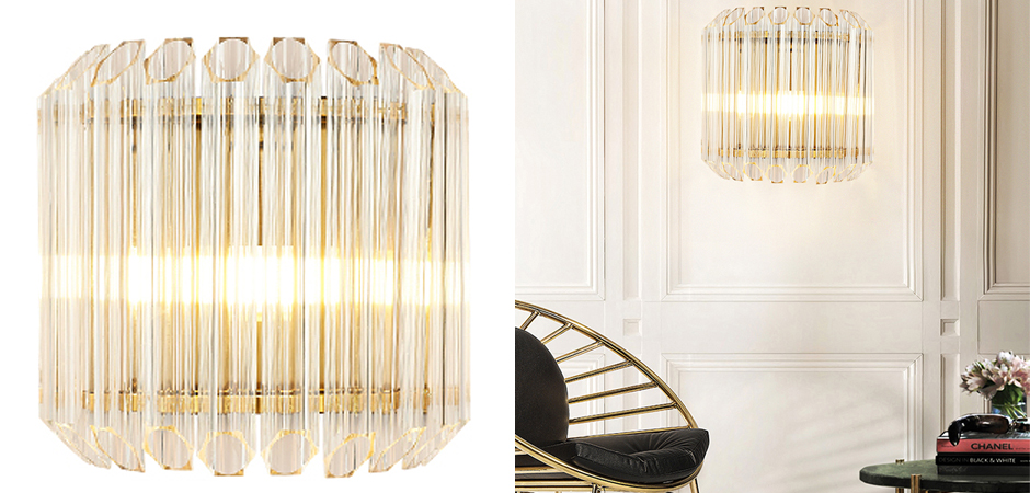 Бра Hexagon Wall Lamp прозрачное стекло Бра Hexagon Wall Lamp прозрачное стекло - Loft-Concept в Брянске
