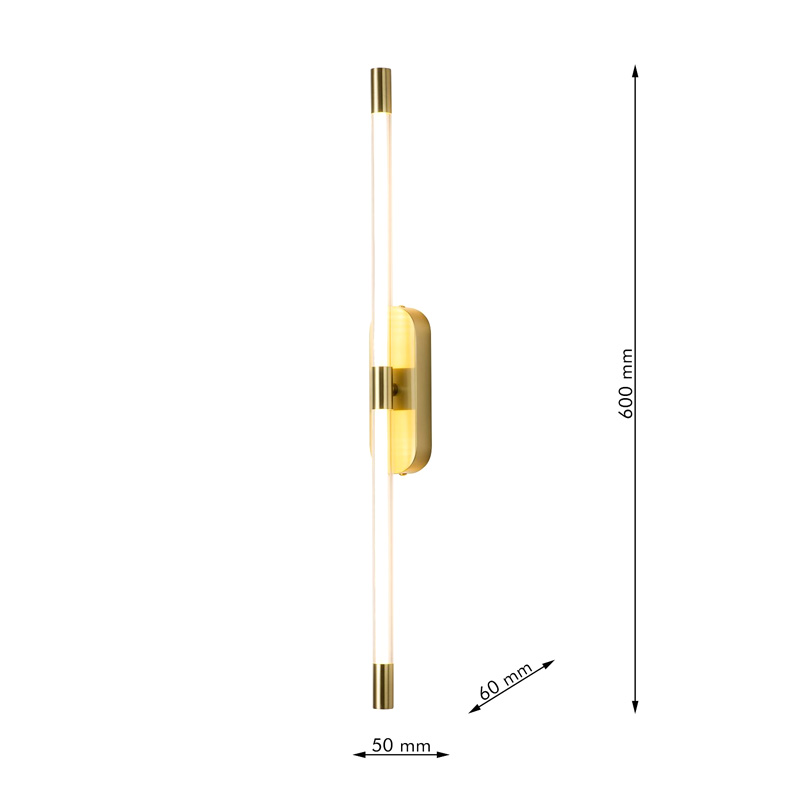 Бра Trumpet tube Double Золотое 60 см в Брянске