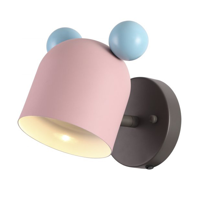 Бра Mickey Mouse Pink Розовый пастельный Бра Mickey Mouse Pink Розовый пастельный в Брянске | Loft Concept