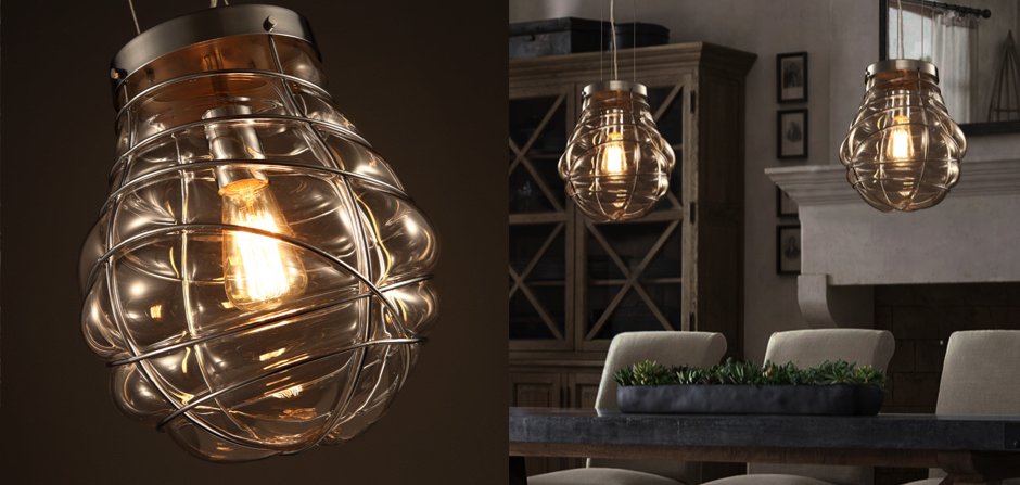 Подвесной светильник Steampunk Glass Shape Подвесной светильник Steampunk Glass Shape - Loft-Concept в Брянске