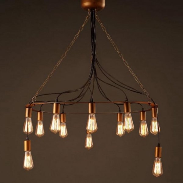 Люстра Blood Wire Chandelier Black 12 Золотой Черный Люстра Blood Wire Chandelier Black 12 Золотой Черный в Брянске | Loft Concept