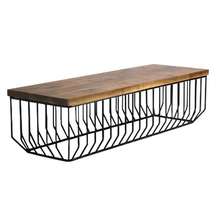 Банкетка-столик Reza Feiz Wired Bench Черный Банкетка-столик Reza Feiz Wired Bench Черный в Брянске | Loft Concept